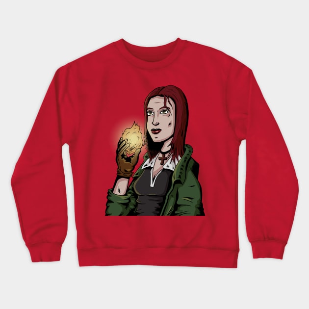 Liz Sherman Crewneck Sweatshirt by Black Snow Comics